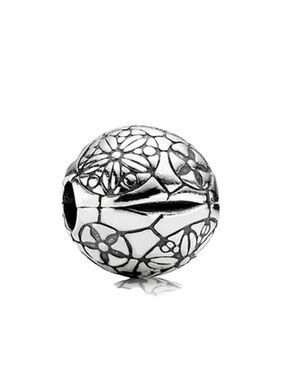 Pandora DaVinci Sterling Silver Floral Clip Charm Bead